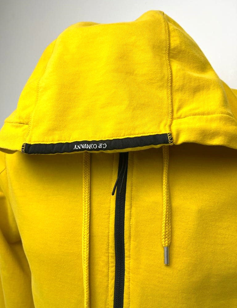 C.P Company Light Fleece Zipped Hoodie Jaune